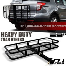 Blk Mesh Foldable Trailer Hitch Luggage Cargo Carrier Rack Hauler Basket 59 G18