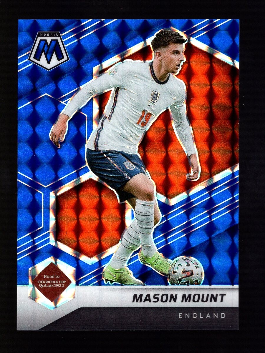 2021-22 MOSAIC ROAD TO FIFA WORLD CUP BLUE PRIZM #37 MASON MOUNT 65/99 ENGLAND