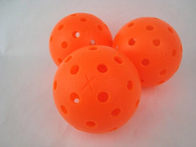 FRANKLIN SPORTS New 3 Franklin X-40 Pickleball Outdoor Ball set of 3 Lava Orange Color