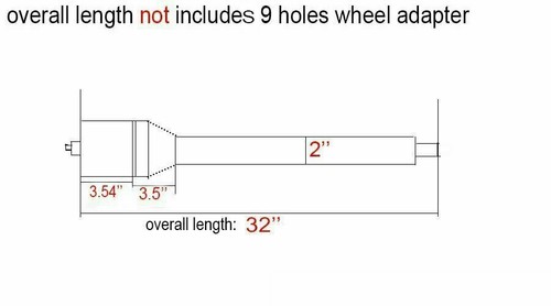 Columna de dirección GM de 32" inclinación automática sin llave universal con adaptador de 9 orificios negro - Imagen 3 de 9