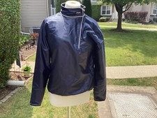 Womens FILA Unique Pullover Windbreaker 1/2 Zip Side High Neck Mesh Ball Pockets