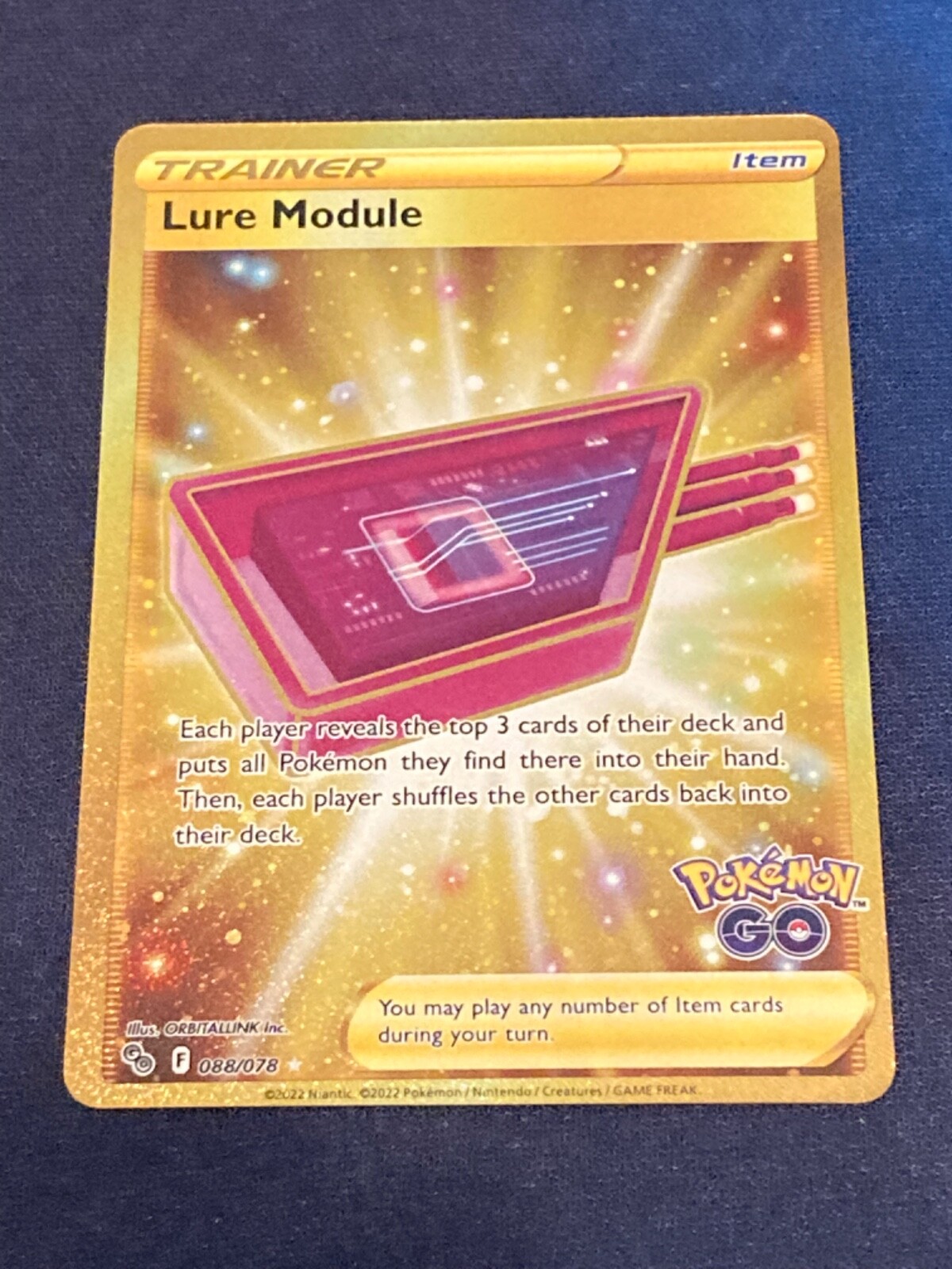 Pokémon - Lure Module Full Art - Pokémon Go 088/078 - Gold Secret Rare