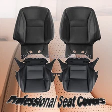 For 2013-2017 Honda ACCORD Both Side Top & Bottom Seat Cover Black Perforated
