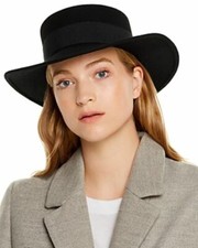 Aqua Classic Black Fedora 100% wool exclusive of trim AKIO&AQUIRAX Australian Wool Fedora Hat - Classic Felt  main image 4