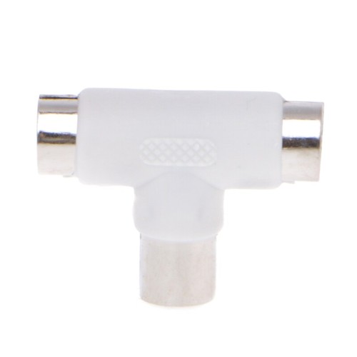 2 Way TV for T Splitter Aerial Coaxial Cable Male to 2x Female Connectors Adapte - Zdjęcie 6 z 8