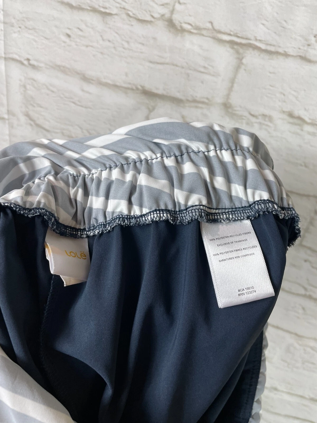 lole navy striped romper 