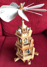 KA17 alter Christbaumschmuck - 1x gro&szlig;e Weihnachtspyramide + Figuren H 42cm