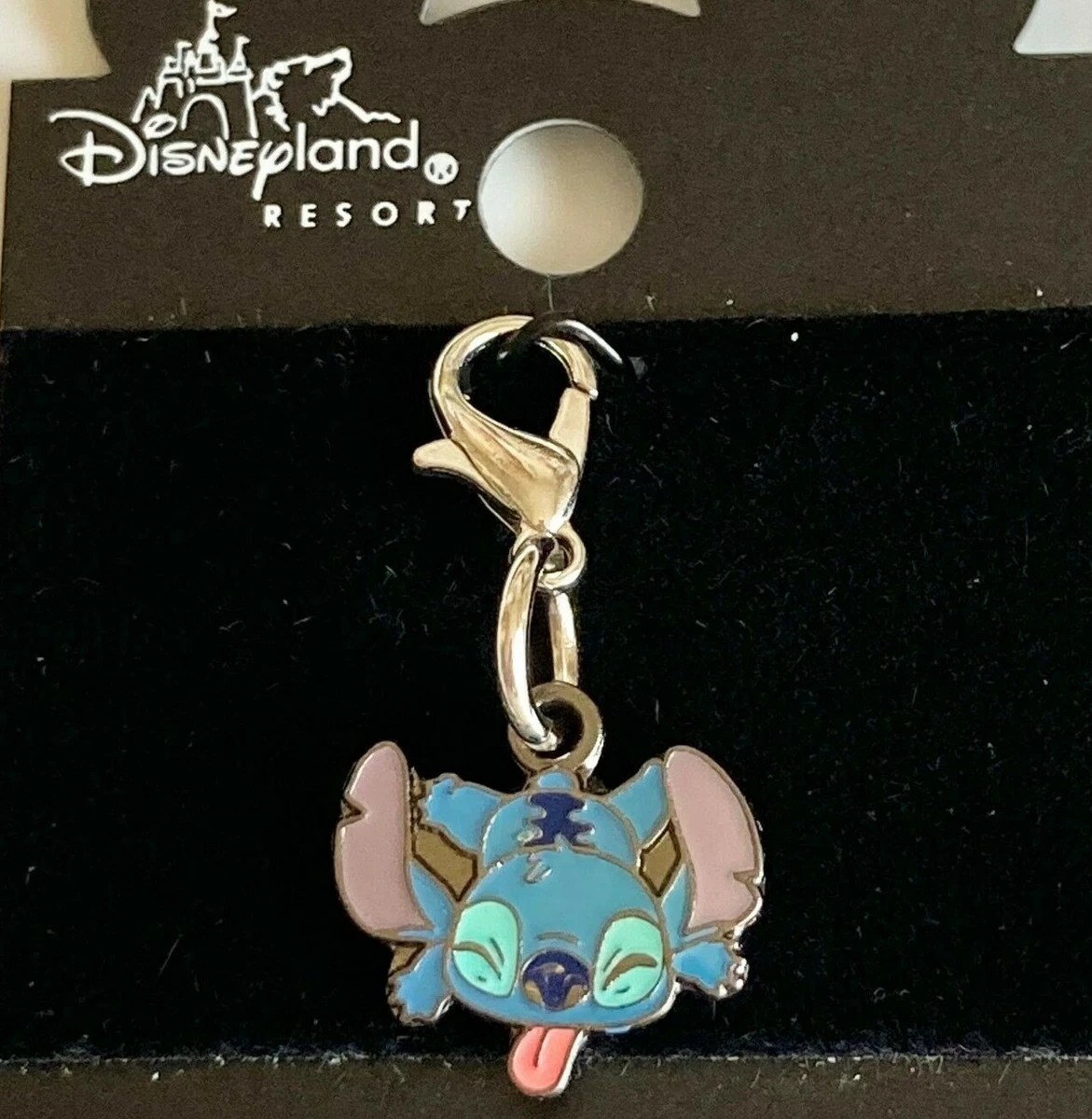 Vintage Disney Lilo Stitch Alien Charm Purse Tag Zipper Pull Bracelet Clip On