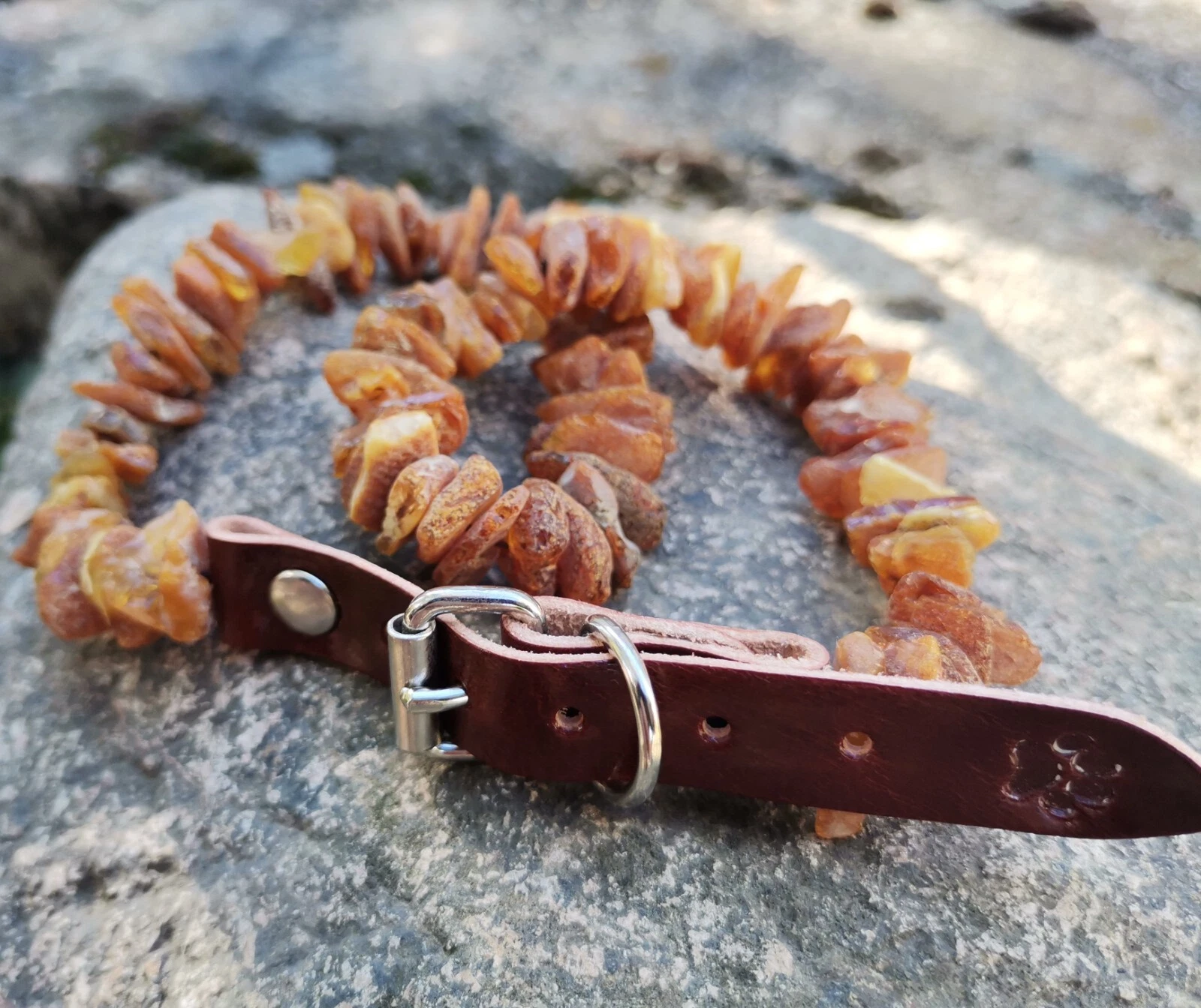 Necklace For Dogs Natural Baltic Amber Chunky Raw Natural Stones Collar For Pet
Opens in a new windo
