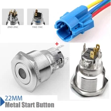 22mmRGB Tri-color Dot LED illuminated IP67 304Stainless steel Push Button switch