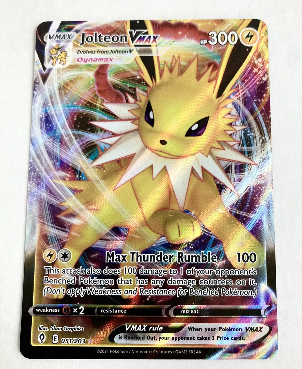 Carta Pokemon Jolteon VMAX Português 051/203 Card Original Copag - Céus em  Evolução - Pronta Entrega