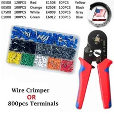 Electrical Wire Connectors Cord Pin End Bootlace Ferrule Crimp Terminals 800Pcs
