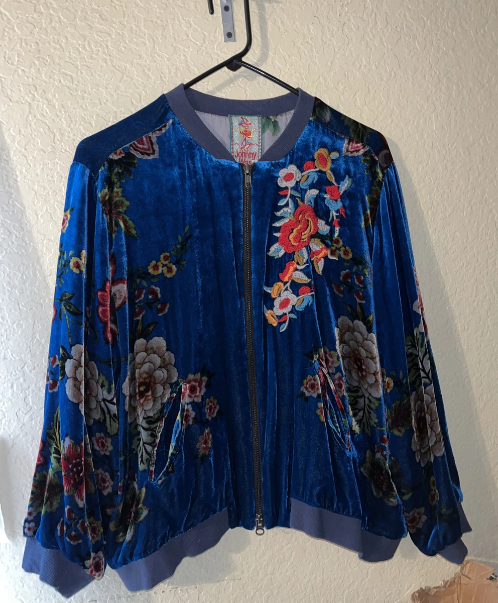 Johnny was callisto shop velvet bomber jacket