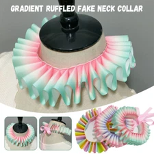 Victorian Renaissance Ruffled Fake Neck Collar Clown Cosplay Choker Costumes