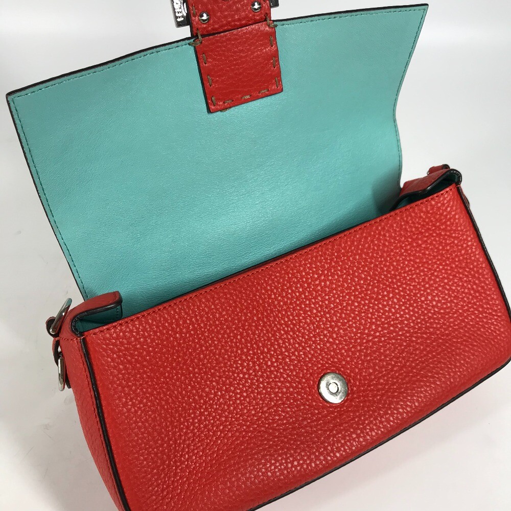 【送料&関税込】Fendi Leather Shoulder Bag Mamma Baguette La FENDI Mamma Baguette Selleria Shoulder Bag Leather Red | eBay