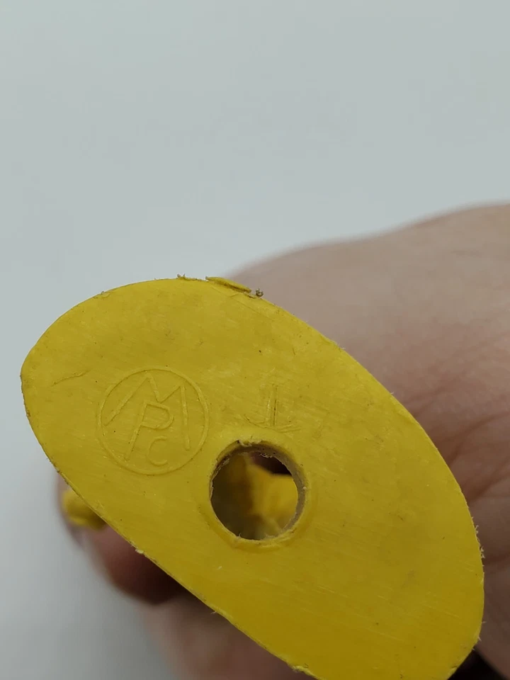 MPC Amarillo Trabajador de la Construcción Plástico Duro De Colección B139 Foto 3 de 4