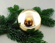 Vintage Christmas Bauble Gold, 19th Century  Brass Clasp. Diameter 11cm.