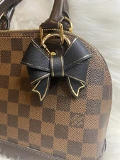 Black Bow Bag Charm Key Ring Fob Keychain Purse Charm New Handmade Gift