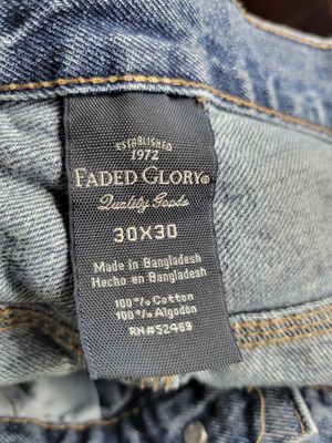 30x30 Blue Denim Jeans 100% Cotton 