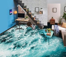 3D Mysterious Sea R1654 Floor WallPaper Murals Wallpaper Mural Print Luna 24