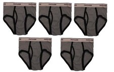 Fruit of the Loom Fashion Boys Solid Gray Brief, Size Small 6-8 