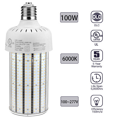 100W LED Corn Light Bulb E39 Mogul Base 5000K 14500Lm 400Watt Equivalent CFL HPS