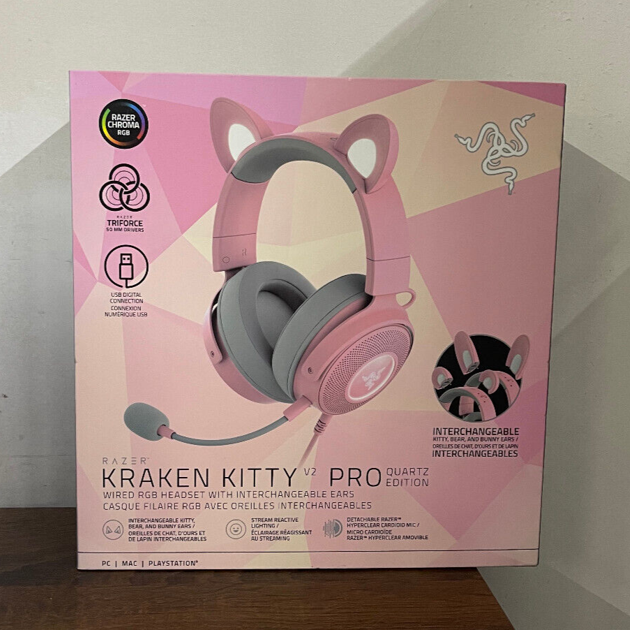 Razer Kraken Kitty V2 Pro Wired Over-Ear Gaming Headset Razer Kraken Kitty V2 Pro Wired Over-Ear Gaming Headset