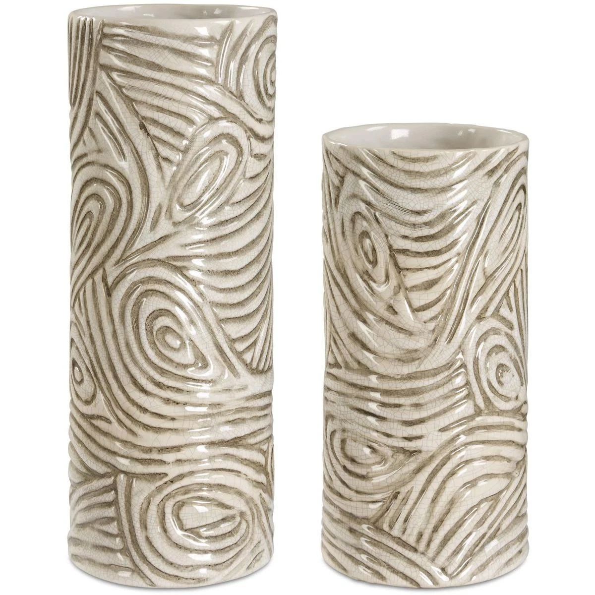 Uttermost 18272 Timber 15.75 X 6 inch Vases, Set of 2