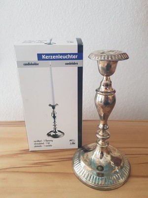 Toller Kerzenleuchter Kerzenhalter einflammig versilbert Marke aps