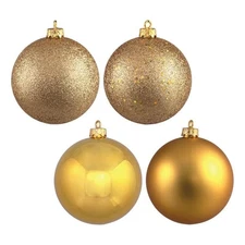 Vickerman 4.75" Gold 4 Finish Ball Asst 4/Box