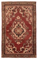 3'10" x 6'2" Vintage Hand Knotted Area Rug Traditional Oriental Wool Carpet