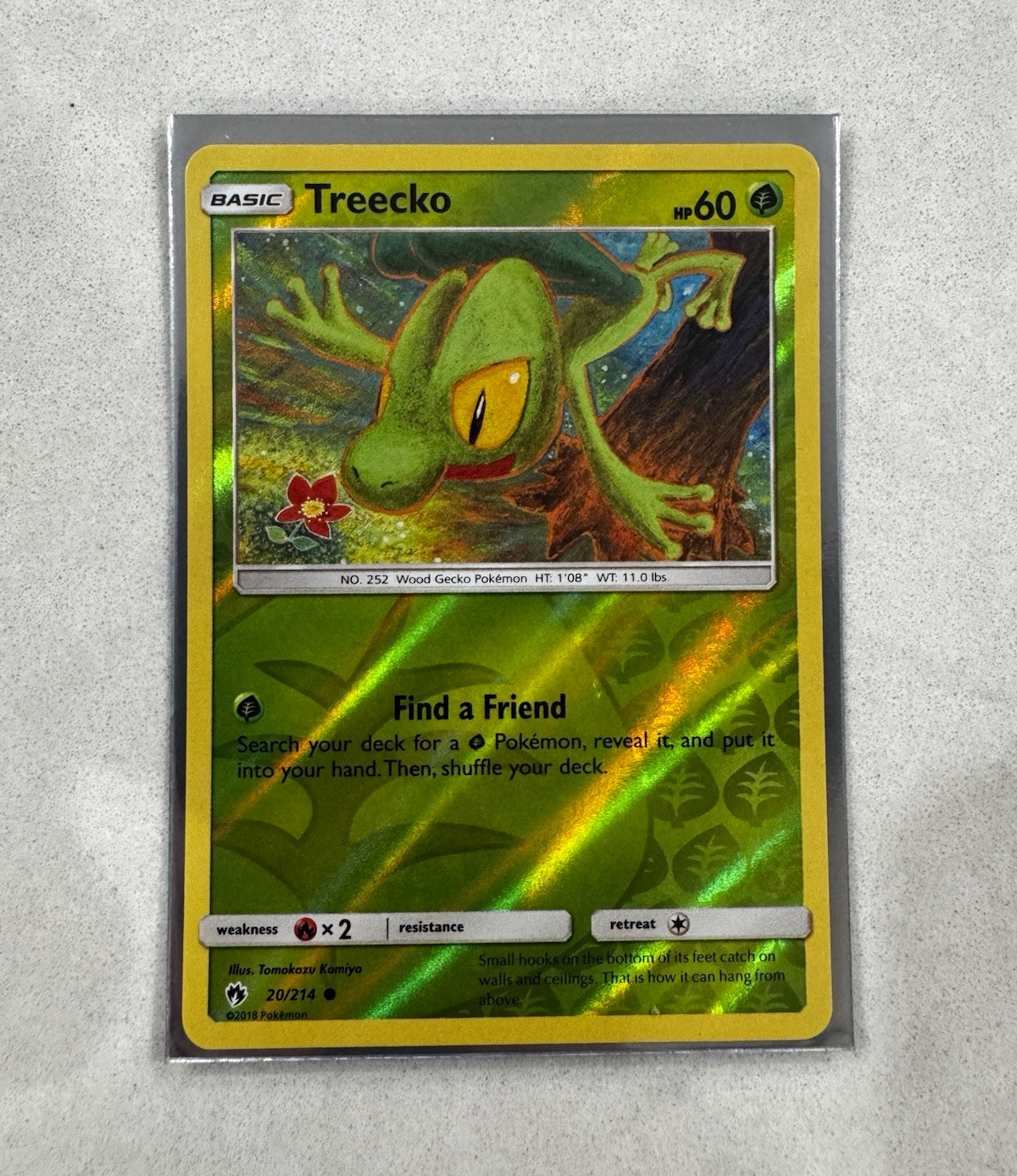 Treecko Reverse Holo 20/214 Lost Thunder 2018 Mint Condition