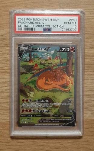 2022 Pokémon Charizard V, SWSH260,  English,  Black Star Promo, PSA 10 Gem Mint