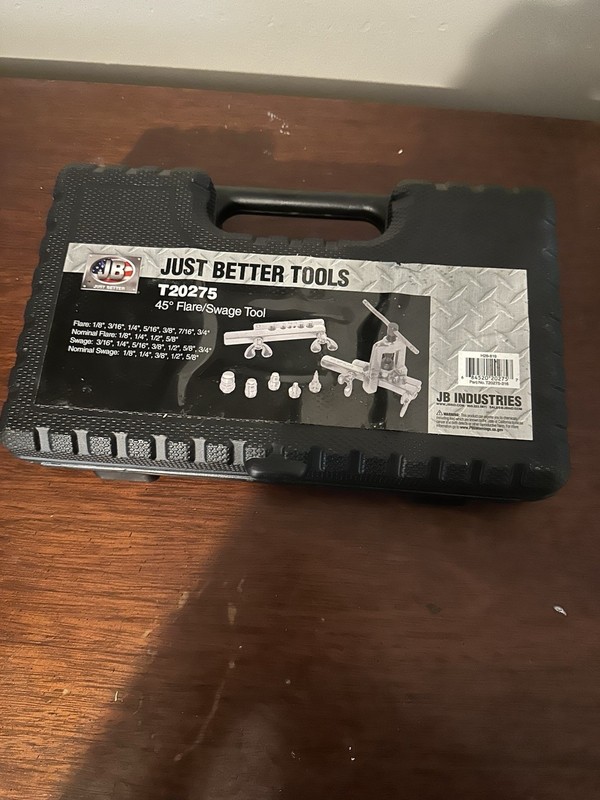 JB Just Better T20275 45 Degree Flare/Swage Tool Missing 2 Small Bits