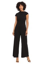 Maggy London Womens High Neck Jumpsuit Workwear Office Occasion Event Guest of D