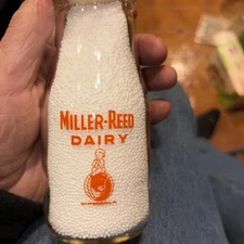 Miller Reed Dairy Shippensburg Pa Half Pint Milk Bottle. PA