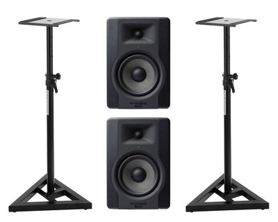 M-Audio BX5 D3 Studiomonitor Stativ Set 2-Wege Nahfeld 5'' Referenz Aktiv 100W