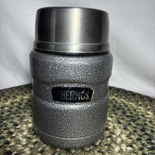 Thermos Stainless Steel 16oz Vacuum Insulated Food Jar Hammered Gray with Spoon