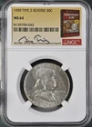 1959 Franklin Half Dollar NGC MS64 Type 2 Reverse Bill Fivaz Signature Label