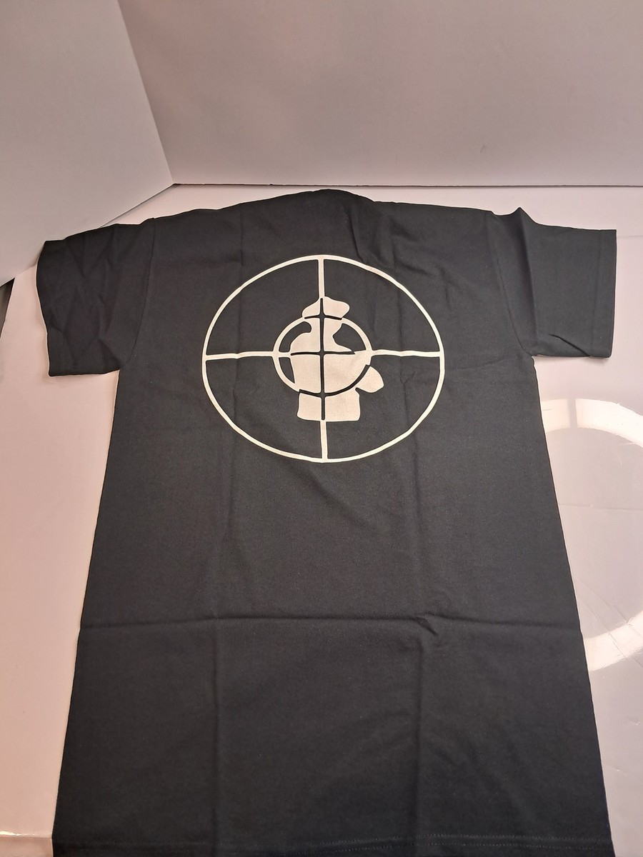 Public Enemy Logo T-Shirt Men's Small Black 100% Cotton Band Tee