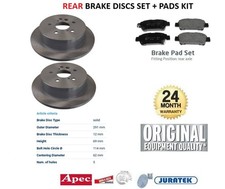 REAR AXLE BRAKE DISCS and PADS SET for TOYOTA ESTIMA 3.0 4WD (MCR40W) 2000-2005