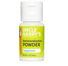 Uncle Harry  s Remineralization Tooth Powder, Peppermint, Strengthens Teeth, 1 Oz
