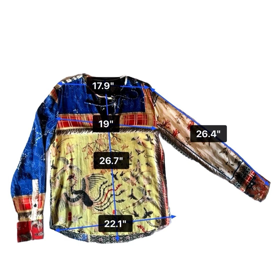 Top túnica estampado retazos Just Cavalli Italia talla 50 Foto 2 de 4