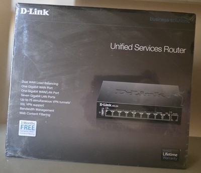 D-Link DSR-250 Unified Services Router 8-Port Gigabit SSL VPN