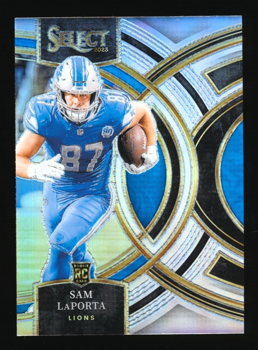 2023 PANINI SELECT SAM LAPORTA SILVER PREMIER LEVEL ROOKIE #106 DETROIT LIONS