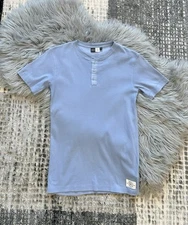 MOLO Youth Blue Basic 1/4 Rexford Button Up T Size 14 (164)