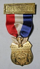 Delegate Badge United Mine Workers Union 50 Yrs 1890-1940 Convention Columbus OH