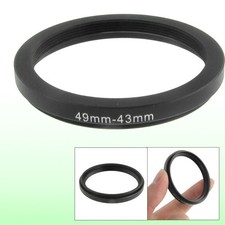 Step-Down Ring 49mm - 43mm Camera Lens Adapter Filter Ring Accessory 1pc Black