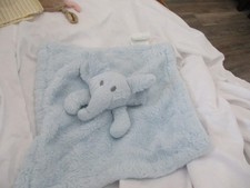 SL Home Fashions Lovey Elephant Baby Security Blanket Plush Stuffed Blue 13"
