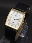 Vintage Seiko Slim Tank Quartz Men White Dial Dress Watch-Free DDP Shipping